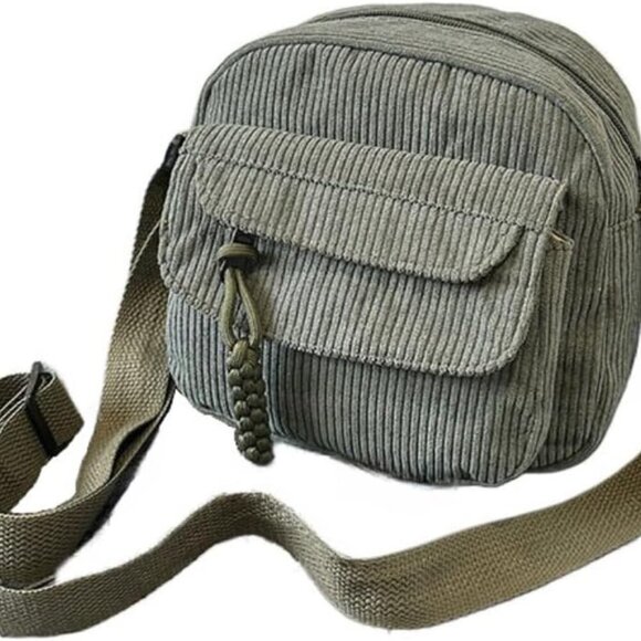 Chic Women's Corduroy Crossbody Bag with Adjustable Strap – Perfect for Every Oc - Picture 1 of 8